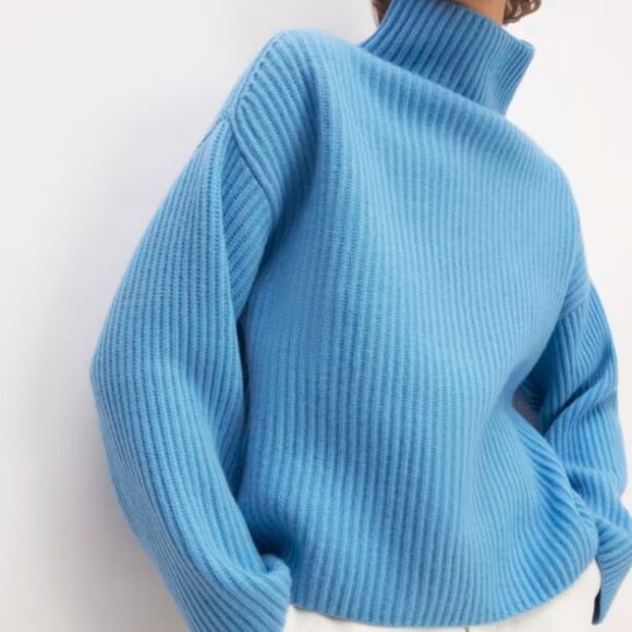 NWT! Everlane The Felted Merino Funnel-Neck Pullover - Picture 4 of 6